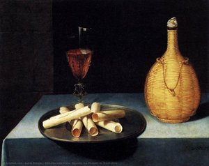 Still-life With Wafer Biscuits (le Dessert De Gaufrettes) — Lubin Baugin