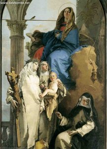 The Virgin Appearing To Dominican Saints (detail) — Giambattista Tiepolo