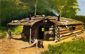 Thompson's Cabin On Silver Lake — Frederic Remington