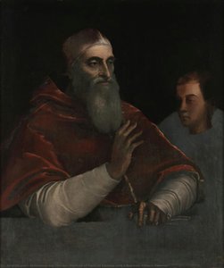 Portrait Of Paolo Iii Farnese With A Nephew (ottavio Farnese?) — Sebastiano Del Piombo