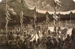 Indian Sun Dance Young Bucks Proving Their Endurance By Self Torture — Jules Tavernier