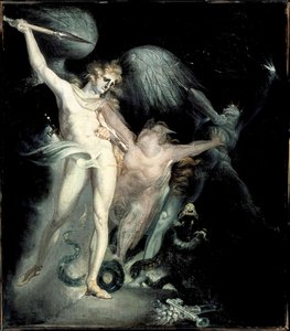Sin Intercedes Between Satan And Death — Johann Heinrich Füssli