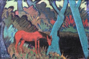 Gypsy Horse At Black Water — Otto Mueller