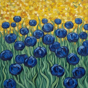 Ultramarine Radiance: A Symphony Of Cobalt And Gold — Marc Duvallier