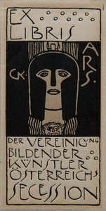 Ex-libris (buchplakette) - Vereinigung Bildender Künstler Österreichs Secession — Gustav Klimt