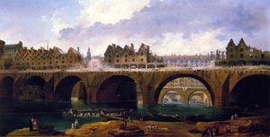 Demilishing The Buildings On The Pont Notre-dame In Paris, 1786 — Hubert Robert