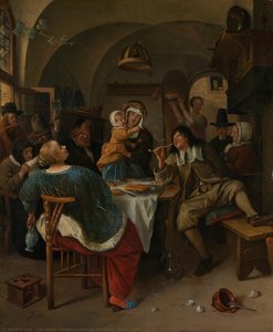 Family Scene, Jan Havicksz. Steen, 1660 - 1679 — Jan Havickszoon Steen