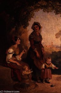 Two Roman Ladies And Their Children — Penry Williams