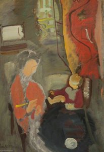 The Red Curtain — Ivon Hitchens