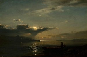 Moonlight Over Bankefjord — Amaldus Clarin Nielsen