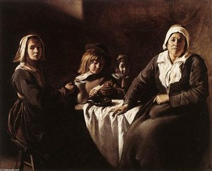 Four Figures At Table — (brother) Antoine Le Nain