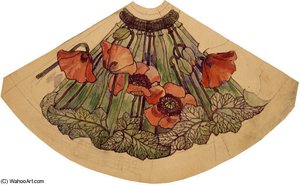 Working Drawing For Poppy Shade Ca. — Louis Comfort Tiffany