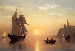 Calma Al Tramonto Nella Baia Del Fundy — William Bradford