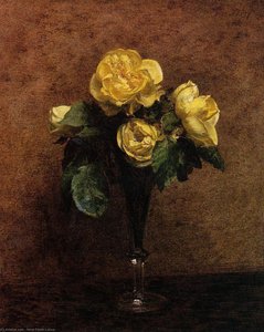Fleurs Roses Marechal Neil — Henri Fantin-latour