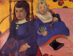 Ret Portret Dveh Otrok (tudi Znani Kot Paul In Jean Schuffenecker) — Eugène Henri Paul Gauguin
