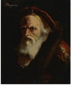 The Head Of An Old Man, Inscribed Diogenes — Giovanni Domenico Tiepolo