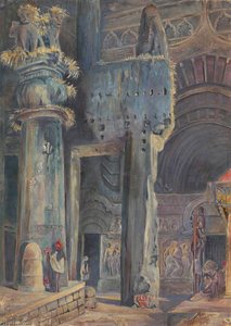 Entrada A La Cueva De Karlee (karli), Maharashtra, India — Marianne North
