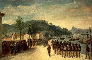 Embarcation At Praia Grande — Jean-baptiste Debret