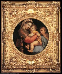 Madonna Della Seggiola (gerahmt) — Raffael