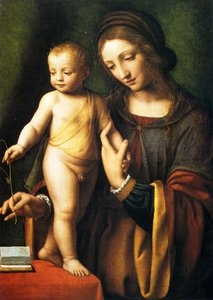 The Virgin And Child With A Columbine — Bernardino Luini