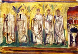 A Group Of Five Male Saints — John Singer Sargent