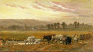 Sunset Near Amberley, West Sussex — Alfred Fitzwalter Grace