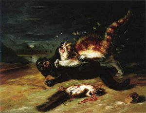 Two Cats Fighting — John James Audubon