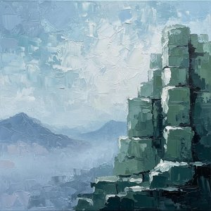 Monolithische Schatten In Ätherischem Blau: Eine Singuläre Studie Fragmentierter Architektonischer Stille