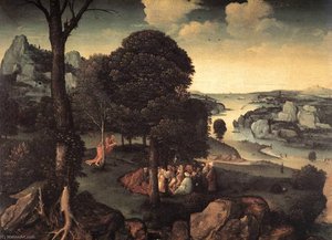 Landscape With Saint John The Baptist Preaching — Joachim Patinir