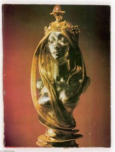 Untitled (silver And Gold Female Bust With Semi Precious Stone By Mucha) — Joseph Cornell