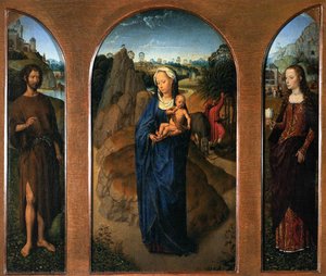 Triptych Of The Rest On The Flight Into Egypt — Hans Memling