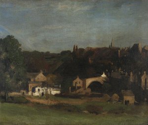 A View Of Barnard Castle, Yorkshire, From The River — Philip Wilson Steer