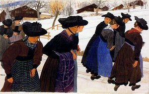Girls Going To Church — Ernest Biéler