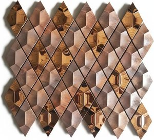 Copper & Stainless Steel Woven Mosaic Tiles