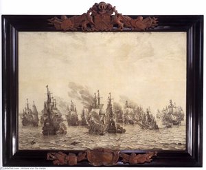 The Battle Of Livorno — Willem Van De Velde (starszy)