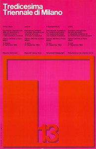 Tredicesima Triennale Di Milano [rouge Sur Rose] — Massimo Vignelli, Vignelli Associates