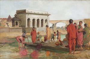 Nasik Scene With Bathers — António Xavier Trindade