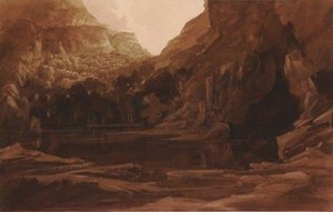 A Mountain Pool And Cave — James Francis Danby
