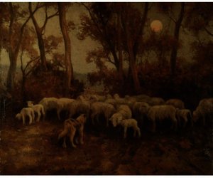 Sheep At Sundown — Eanger Irving Couse