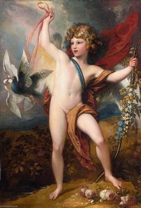 Cupid Releasing Two Doves — Benjamin West