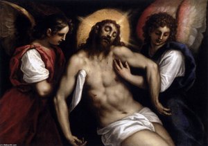 The Dead Christ With Two Angels — Jacopo Palma Il Giovane