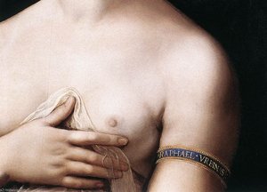 La Fornarina (detail) — Raphael