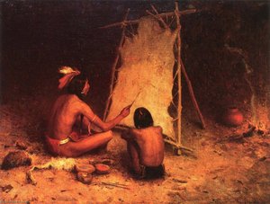 Indian Brave Recording General Mackenzie's Fight With The Cheyenes — Eanger Irving Couse