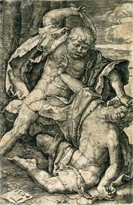 Cain Killing Abel — Lucas Van Leyden