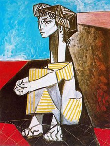 Retrato De Jacqueline Roque Con Las Manos Cruzadas — Pablo Picasso