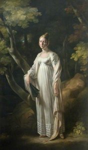 Julia Halls Holding An Umbrella — John James Halls