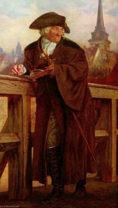 German Chodowiecki Auf Der Jannowitzbrücke — Adolph Von Menzel