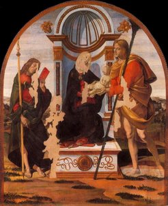 Madonna And Child With Sts James And Christopher — Bartolomeo Della Gatta