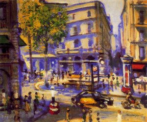 Barcelona. La Rambla And The Liceu — Josep Mompou Dencausse
