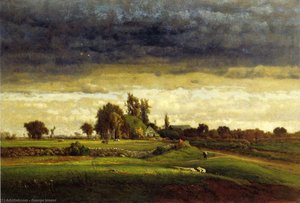 Landscape With Farmhouse — George Innes